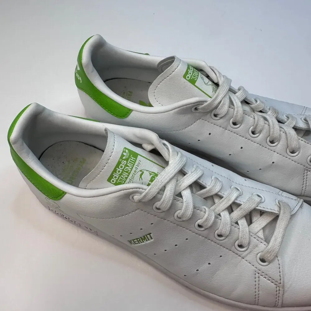 Adidas Stan Smith X Disney Kermit The Frog White Green Sneakers
